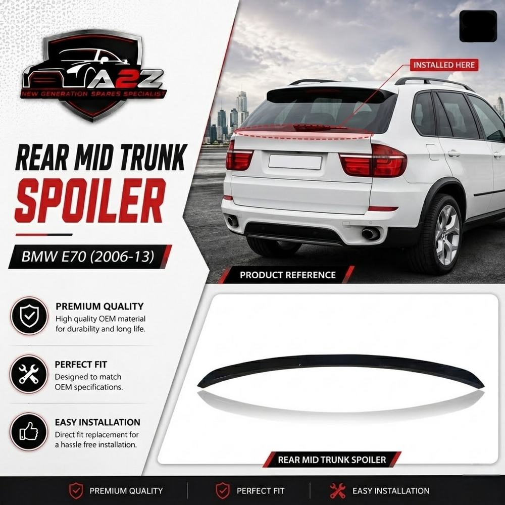 Rear Mid Trunk Spoiler BMRS14 Compatible With BMW E70 (2006-13)
