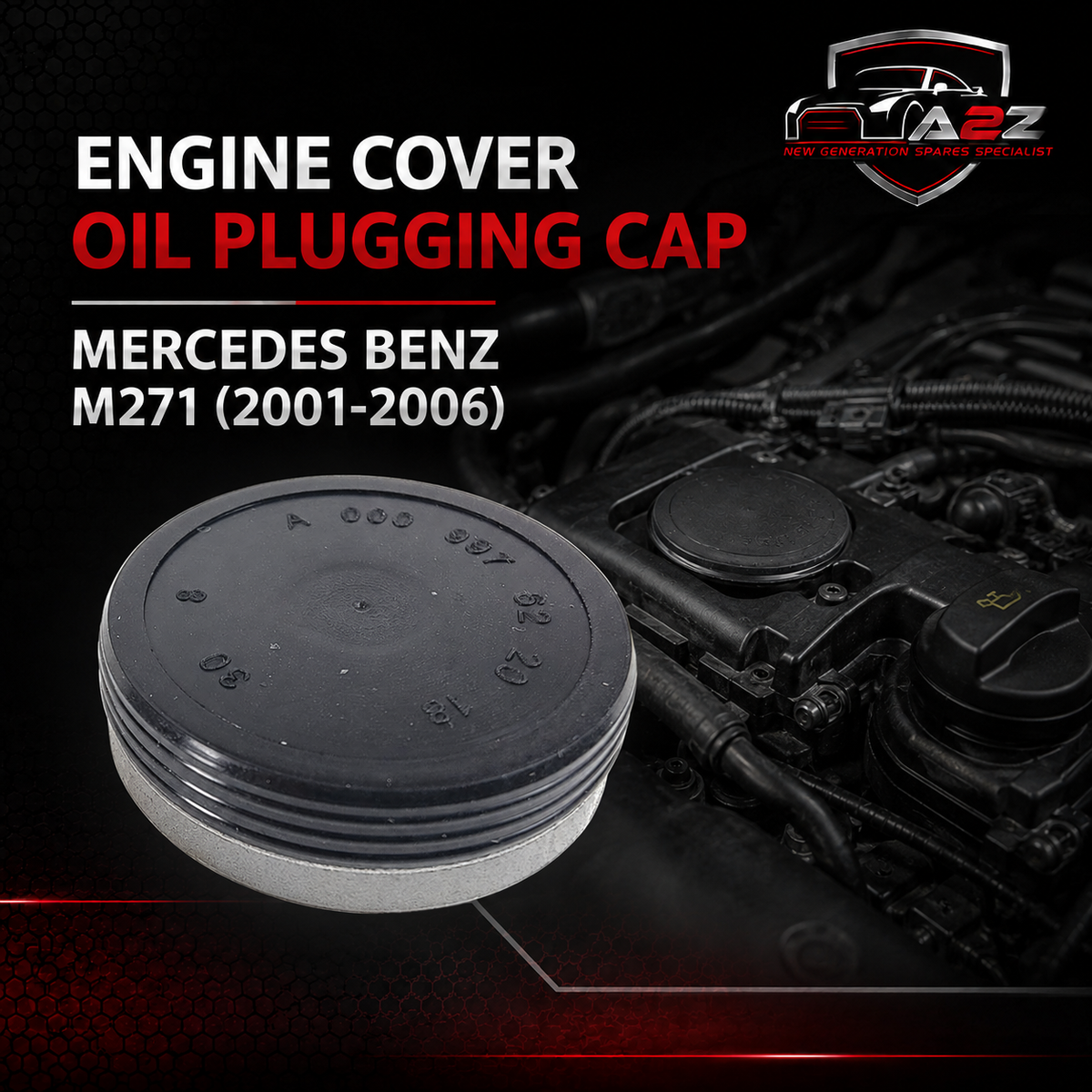 Engine Cover Oil Plugging Cap  0009976220 A0009976220 Compatible With Mercedes Benz M271 M274 M642 M112 C200 C260 E200 E260 GLK260