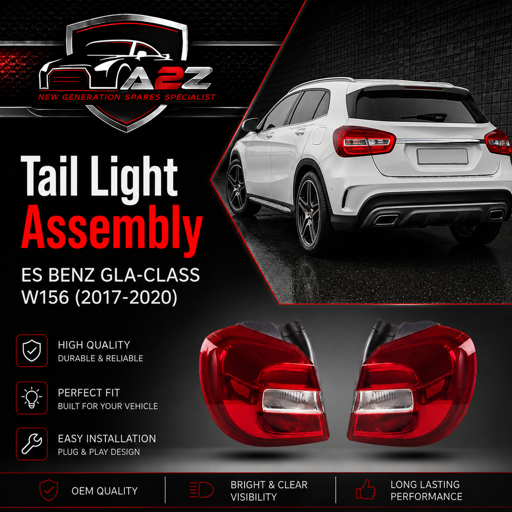 Tail Light Rear Lamp Compatible With MERCEDES BENZ GLA-CLASS W156 (2017-2020) Tail Light Rear Lamp Left A1569060901 & Right A1569061001