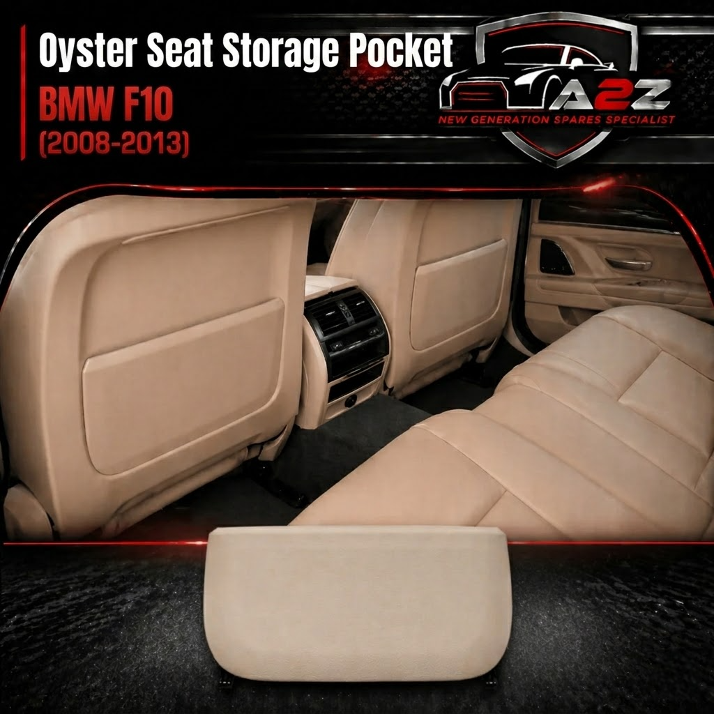 Oyster Seat Storage Pocket Cover 52109173671 Compatible With BMW 5 Series F10  T-1 (Llastic Fitting)