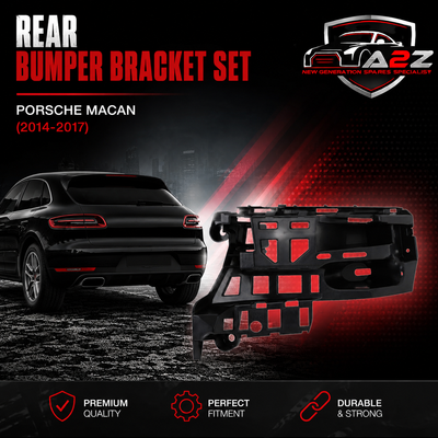 Rear Bumper Bracket Set Right 95B807572B & Left 95B807571B Compatible With Porsche Macan (2014-2017) Tag No.249