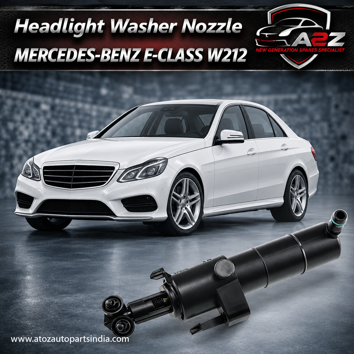 Headlight Washer Nozzle Compatible With MERCEDES-BENZ E-CLASS W212 Headlight Washer Nozzle Left 2128600047 A2078600247 2078600247  & Right 2128600147 A2128600147