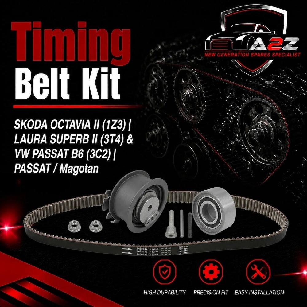 Timing Belt Kit KTB486 03G198119A 03G198119C 03G198119G Compatible With SKODA OCTAVIA II (1Z3) | LAURA SUPERB II (3T4) & VW PASSAT B6 (3C2) | PASSAT / Magotan (DAYCO)