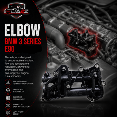 Elbow (Thermostat) 11428507694 Compatible With BMW 3 Series E90 Tag-E-80