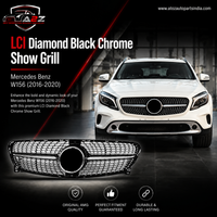 LCI Diamond Black Chrome Show Grill Compatible With Mercedes Benz GLA-Class W156 (2016-2020) Tag 130