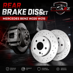 Rear Brake Disc Set 2204230112 Compatible With Mercedes Benz W220 W215
