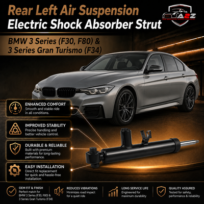 Rear Left Air Suspension Electric Shock Absorber Strut 37126852927 37126793877 37126852927 37126866517 37126874514 Compatible With BMW 3 Series (F30, F80) & 3 Series Gran Turismo (F34)