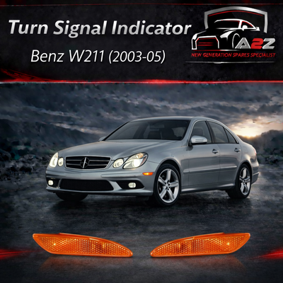 Front Bumper Turn Signal Indicator Light Left 2118200121 & Right 2118200221 Compatible with Mercedes Benz E-CLASS W211 2003-2005 Tag-FBL-15