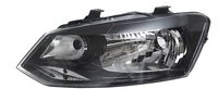 Head Light Black Set Left 6RU941015 & Right Compatible With Volkswagen Polo 2009-2022