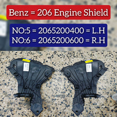 Engine Shield Left 2065200400 Right 2065200600 Compatible With MERCEDES-BENZ C-Class W206