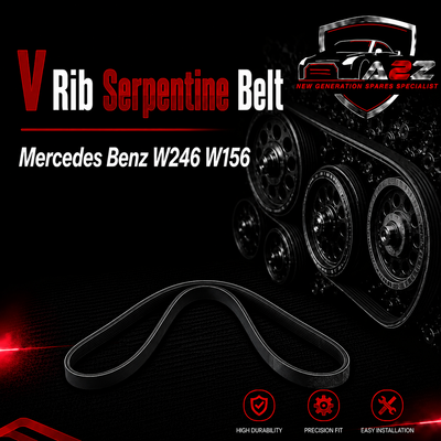 V-ribbed Serpentine Belt 0029931196 Compatible With Mercedes Benz W246 W156