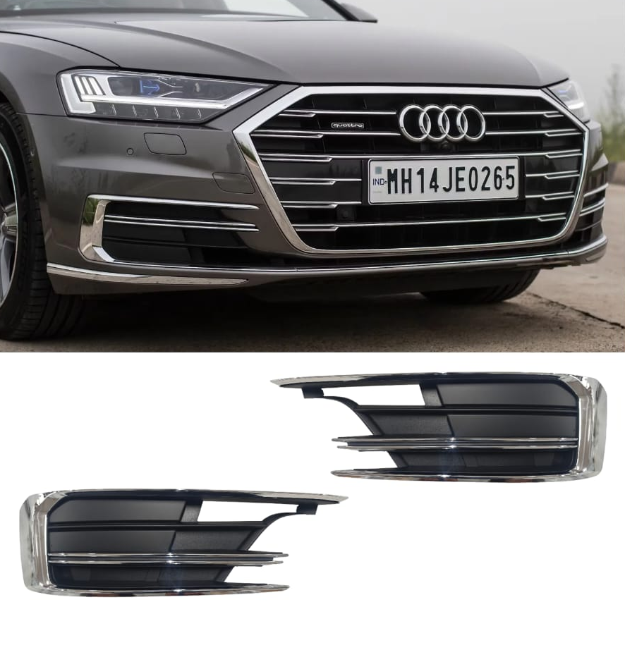 Fog Lamp Cover Left 4N0807679A3FZ & Right 4N0807680A3FZ Compatible With Audi A8 4N (2018-2022) Tag No.65