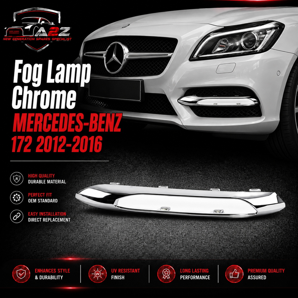 Fog Lamp Chrome Compatible With MERCEDES-BENZ 172 2012-2016 Fog Lamp Chrome Left A1728850074 & Right A1728850174 A1728850223 Tag-FC-321