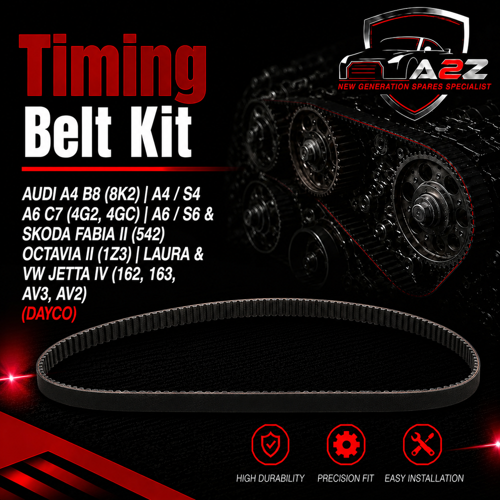 Timing Belt Kit KTB788 03L198119B 03L198119C 03L198119D Compatible With AUDI A4 B8 (8K2) | A4 / S4 A6 C7 (4G2, 4GC) | A6 / S6 & SKODA FABIA II (542) OCTAVIA II (1Z3) | LAURA & VW JETTA IV (162, 163, AV3, AV2) (DAYCO)