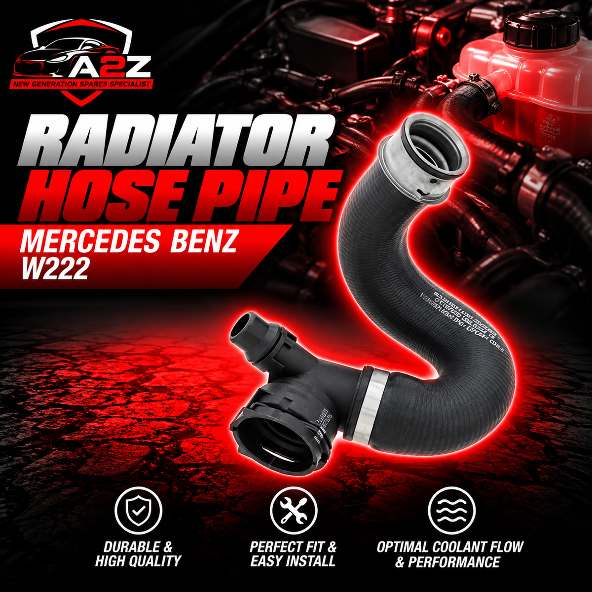 Radiator Hose Pipe 2225014291 Compatible With Mercedes Benz  W222 Tag No.583
