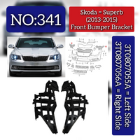 Front Bumper Bracket Set Left 3T0807055A & Right 3T0807056A Compatible With Skoda Superb (2013-2015) Tag No.341