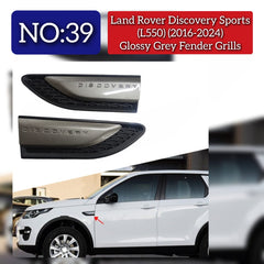 Glossy Grey Fender Grills Compatible With Land Rover Discovery Sports (L550) (2016-2024) Tag No.39