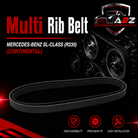 Multi Rib Belt 6PK2460 A0089971092 Compatible With MERCEDES-BENZ SL-CLASS (R230) (CONTINENTAL)