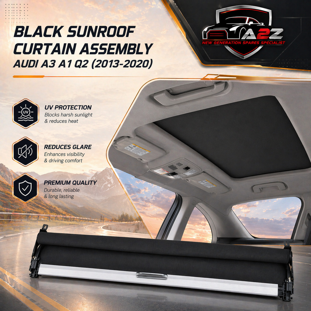 Black Sunroof Curtain Assembly 8X0877307 8X0877307BK Compatible With Audi A3 A1 Q2 Vw Polo