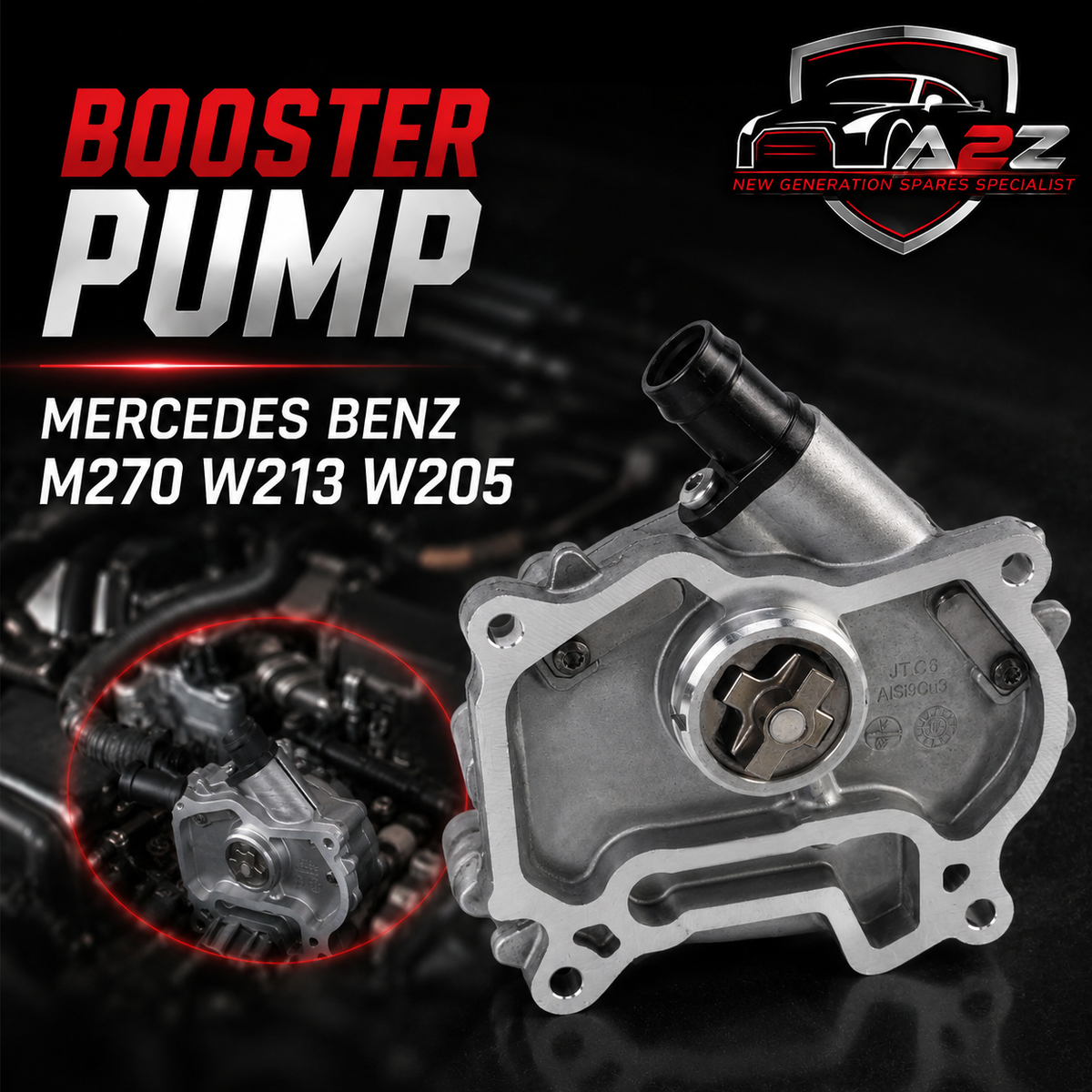 Brake Vacuum Pump 2701800100 Compatible With Mercedes Benz M270 W213 W205
