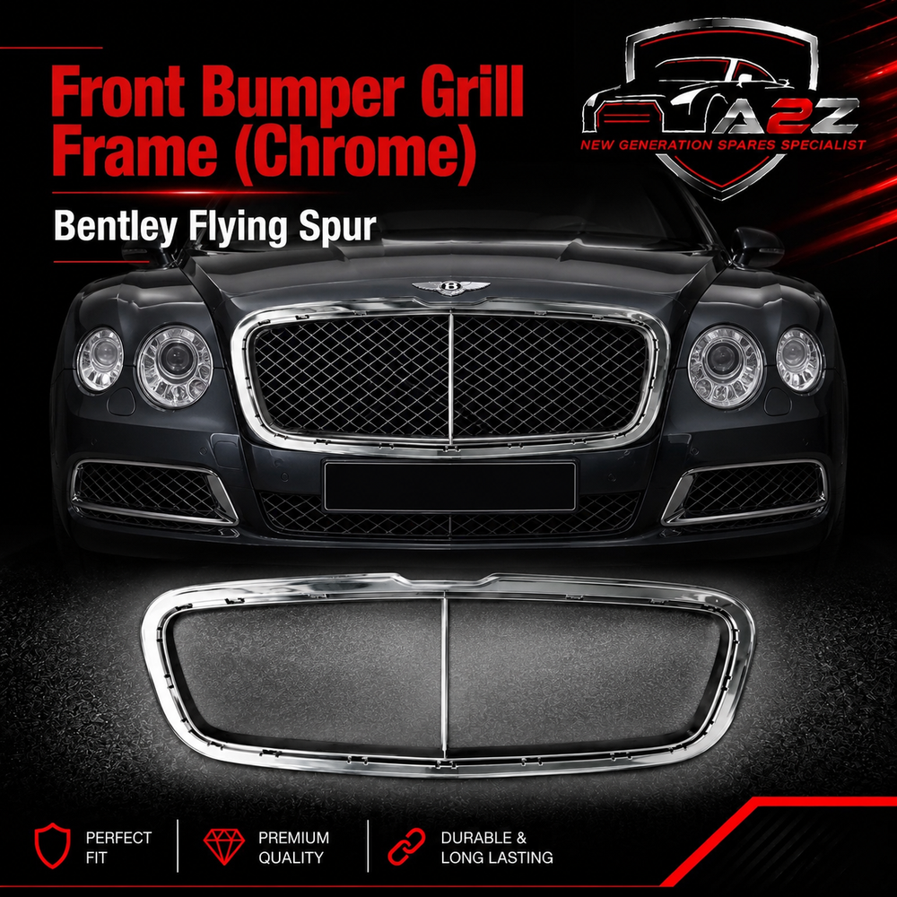 Front Bumper Grill Frame ( Chrome ) 3W0853667D Compatible With Bentley Flying Spur