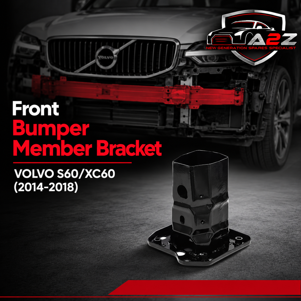 Front Bumper Member Bracket Left 31353135 & Right 31353136 Compatible With VOLVO S60/XC60 (2014-2018) Tag No.2708