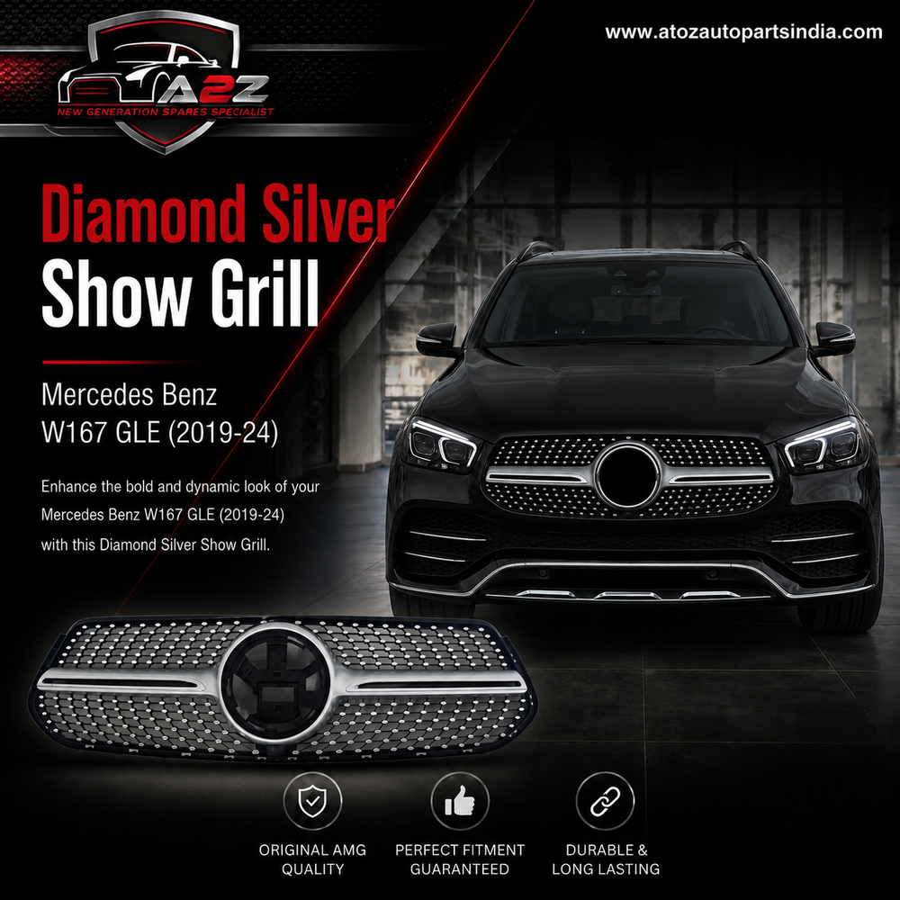 Diamond Silver Show Grill 1678886000 Compatible With Mercedes Benz W167 GLE (2019-24) Tag No.101