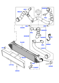 Intercooler Hose Tube  LR024517  Compatible With Land Rover Range Rover Evoque L538 Tag No.368