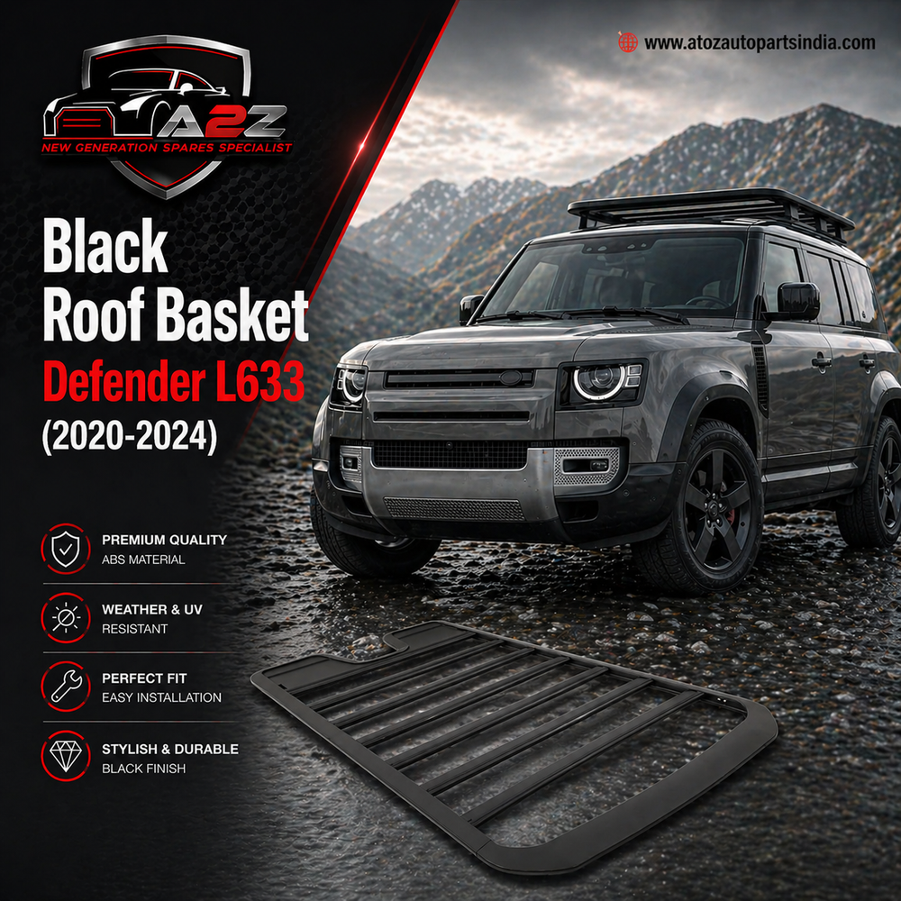 Black Roof Basket Compatible With Land Rover Defender L633 (2020-2024)