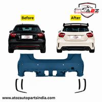 Rear Bumper Kit Compatible With Mercedes Benz A Class W176 (2012-2016) Upgrade To Mercedes Benz AMG A45 (Shipping Cost Not Included In Price)