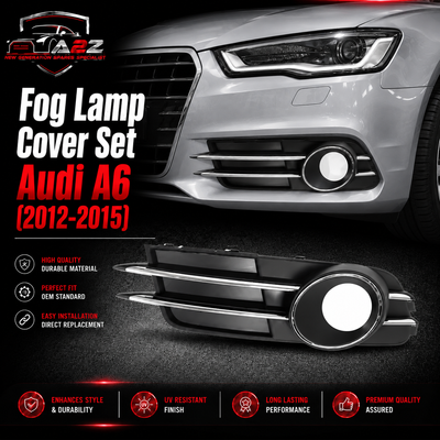 Fog Lamp Cover Set Left 4G0807681A9B9 & Right 4G0807682G9B9 Compatible With Audi Audi A6 (2012-15) Tag No.38