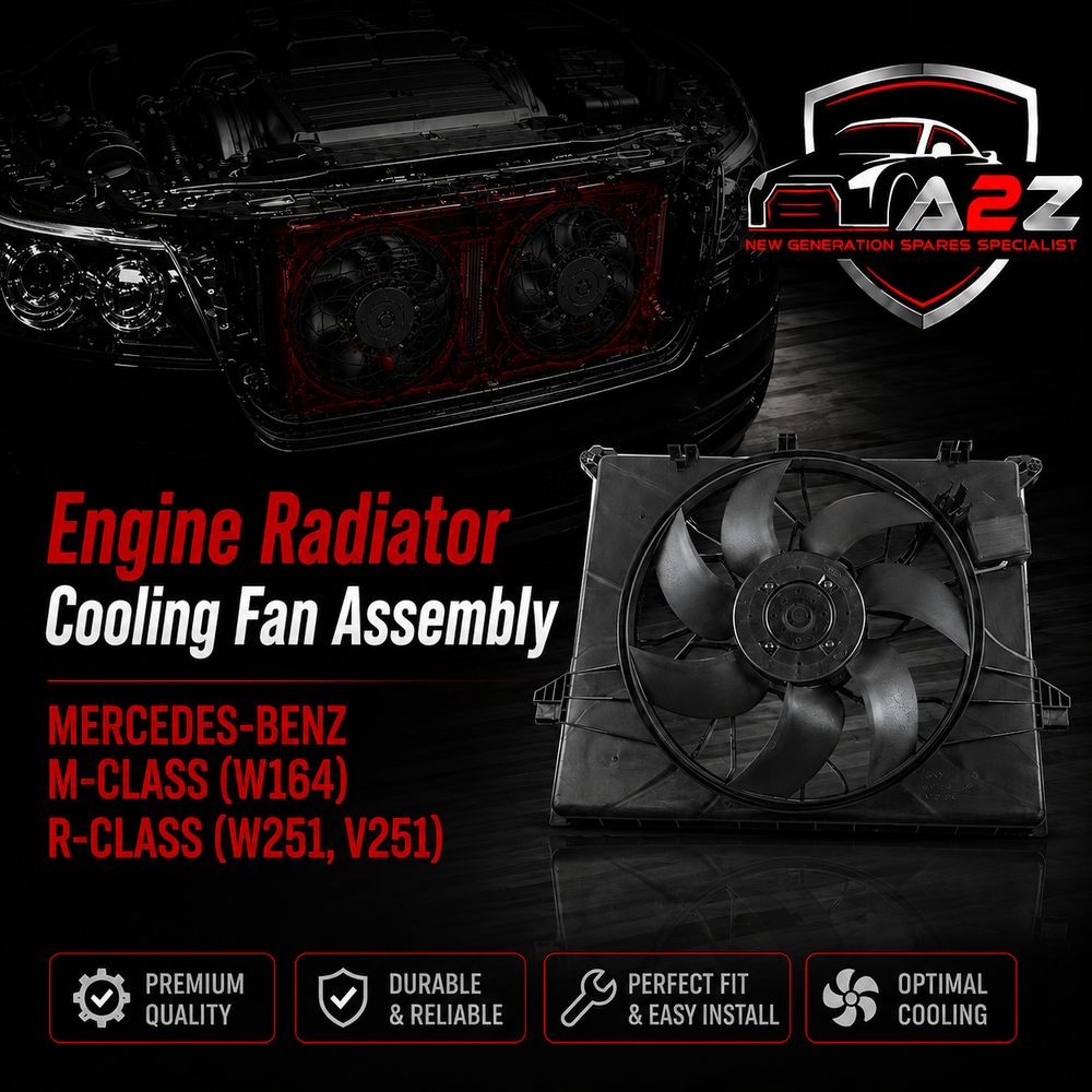Engine Radiator Cooling Fan Assembly 1645000193 Compatible With MERCEDES-BENZ M-CLASS (W164) R-CLASS (W251, V251)