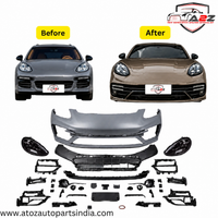 Front Bumper Kit Compatible With Porsche Panamera 970 2009-2016 Upgrade To 2017 Turbo 7 Style  (Shipping Cost Not Included In Price)