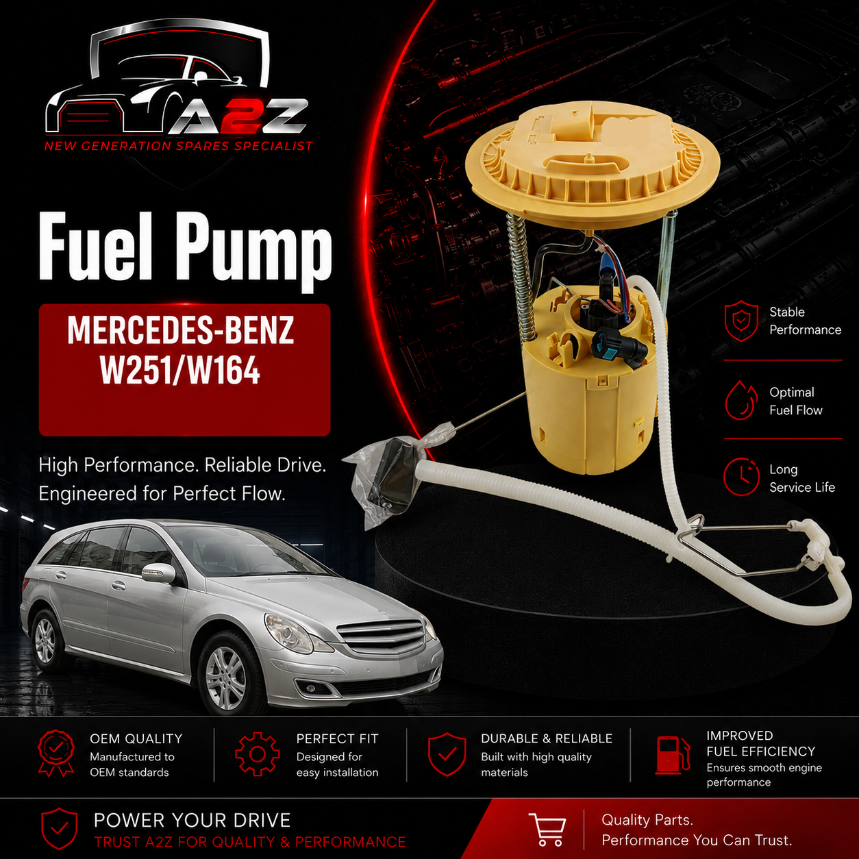 Fuel Pump A2514700190 Compatible With MERCEDES-BENZ W251/W164 Tag No.95