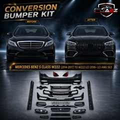 A To Z Compatible With Mercedes Benz S Class W222 (2014-2017) Το W222 Lci 2018+ Lci Amg S63 Upgrade Facelift Conversion Body Kit Bumper Headlight Taillight CC-6367 (Shipping Cost Not Included In Price)