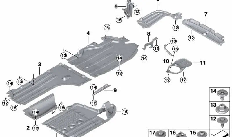 Under Shield For Tank Left 51757424889 Compatible With BMW X7 G07 (2019)