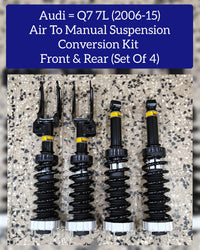 Front & Rear Air To Manual Suspension Conversion Kit (Set Of 4) Compatible With Audi Q7 7L (2006-2015)