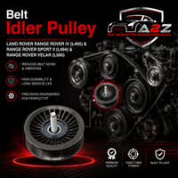 Belt Idler Pulley LR106769 LR010689 LR086058 Compatible with LAND ROVER RANGE ROVER IV (L405) & RANGE ROVER SPORT II (L494) & RANGE ROVER VELAR (L560) Tag no : 2