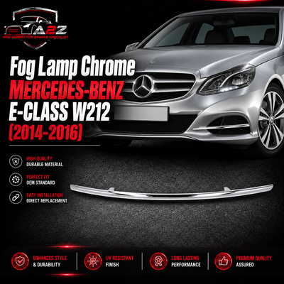 Fog Lamp Chrome Compatible With MERCEDES-BENZ E-CLASS W212 2014-2016 Fog Lamp Chrome Left 2128852921 & Right 2128853021 Tag-FC-292