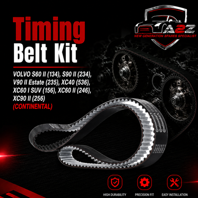 Timing Belt Kit CT1216K2 31460881 Compatible With VOLVO S60 II (134), S90 II (234), V90 II Estate (235), XC40 (536), XC60 I SUV (156), XC60 II (246), XC90 II (256) (CONTINENTAL)