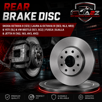 Rear Brake Disc Set 1K0615601AB 5C0615601A 5Q0615601F 5QD615601B Compatible With SKODA OCTAVIA II (1Z3) | LAURA &  OCTAVIA III (5E3, NL3, NR3) & YETI (5L) & VW BEETLE (5C1, 5C2) | FUSCA | BJALLA & JETTA IV (162, 163, AV3, AV2)