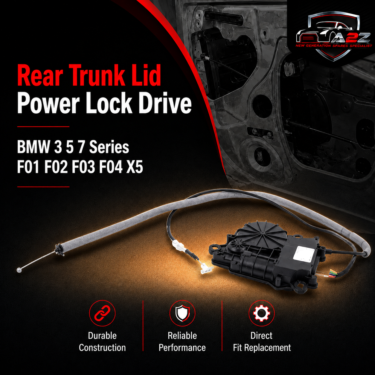Rear Trunk Lid Power Lock Drive 51247191213 Compatible With BMW 3 5 7 Series F01 F02 F03 F04 X5