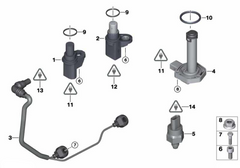 Oil Level Sensor 12617607909 Compatible With BMW 5 Series E60 F10 & 7 Series F01, F02, F03, F04 & X3 F25  & X5 E70 &  X5 F15, F85 & X6 E71