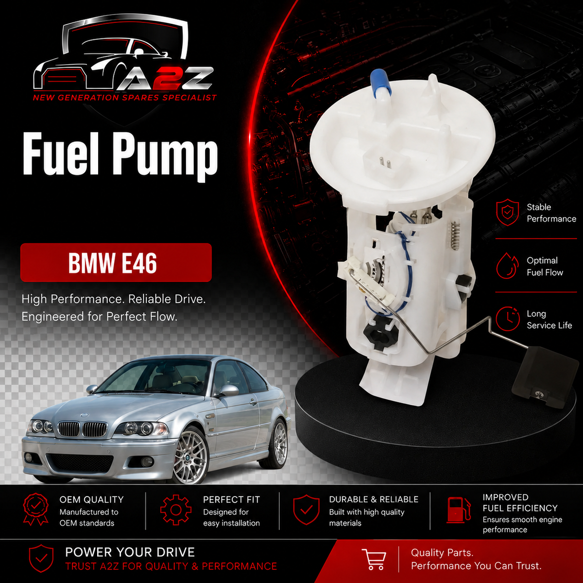 Fuel Pump 16146766942 161411841 161411841 16141184276 16141184276 16146766942 For BMW E46 Tag No.46
