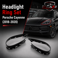 Headlight Ring Set Left 9Y0941119A & Right 9Y0941120A Compatible With Porsche Cayenne (2018-2020) Tag No.301