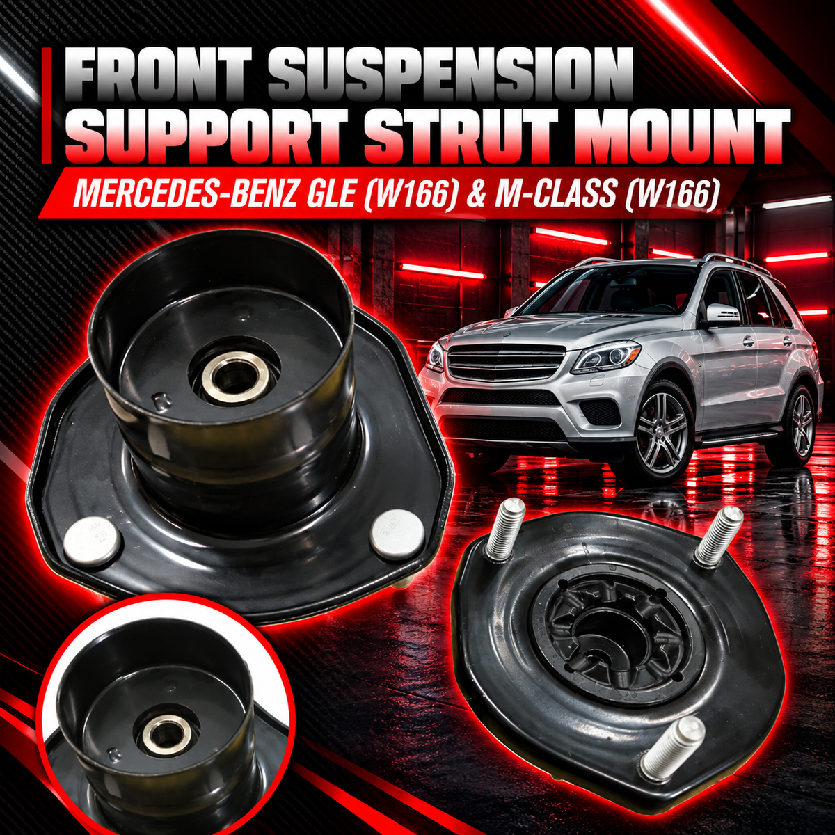 Front Suspension Support Strut Mount 1663232900 1663200326 Compatible With MERCEDES-BENZ GLE (W166) & M-CLASS (W166)