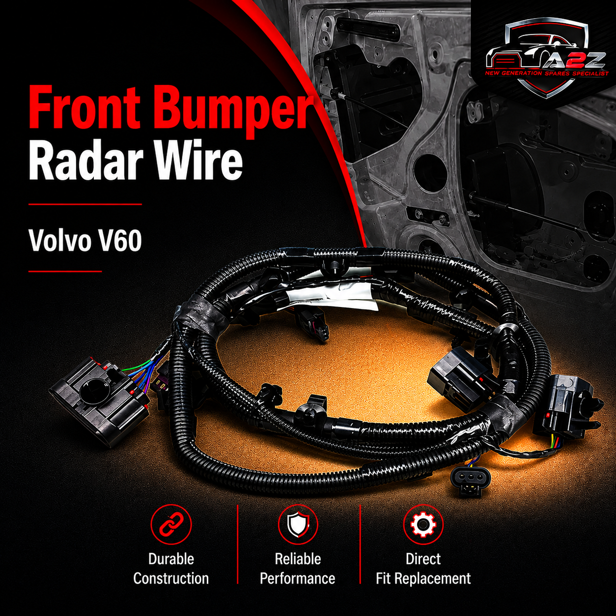 Front Bumper Radar Wire 31376322 Compatible With Volvo V60