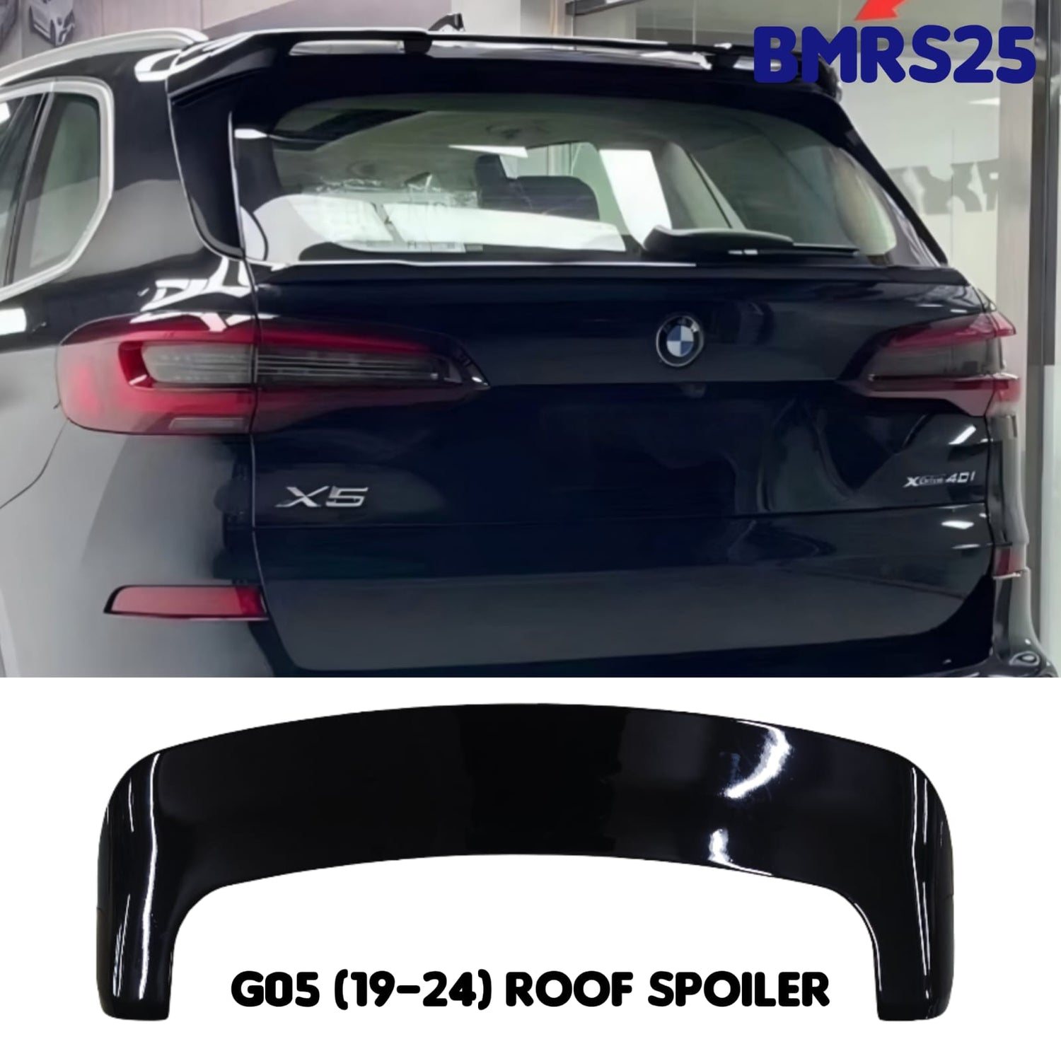 Rear Roof Spoiler BMRS25 Compatible With BMW G05 (2019-24)