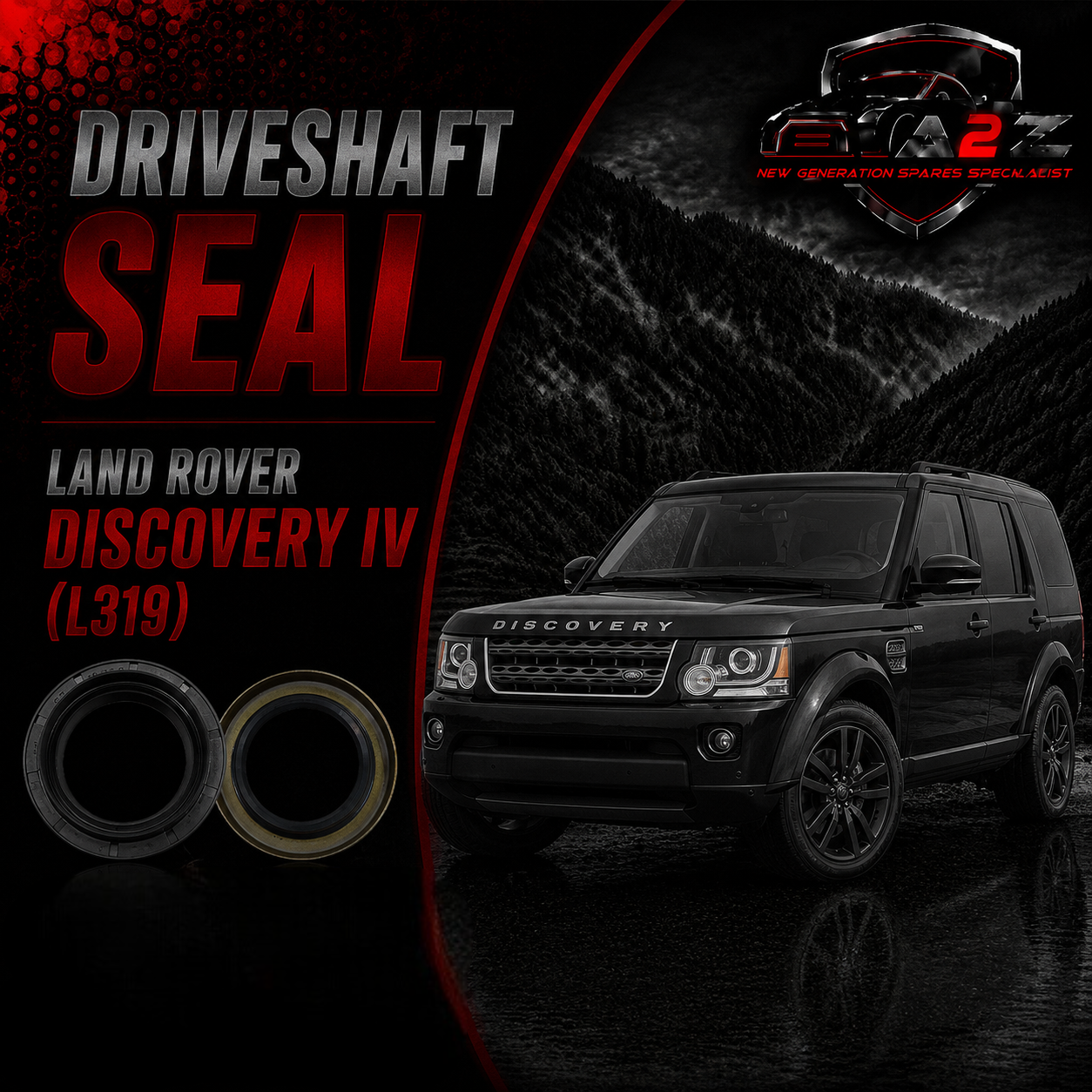 Driveshaft Seal TZB500050 Compatible with LAND ROVER DISCOVERY IV (L319) | LR4 FREELANDER 2 (L359) | LR2 RANGE ROVER EVOQUE (L538) RANGE ROVER EVOQUE Convertible (L538)