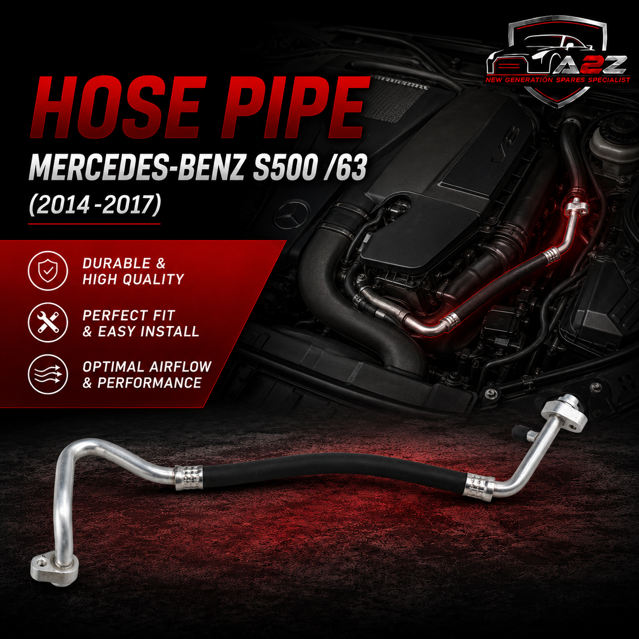Hose Pipe A2228300702 Compatible With Mercedes-Benz S500 S63